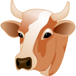 256x256 Cow Head Icon Agriculture Iconset Aha Soft