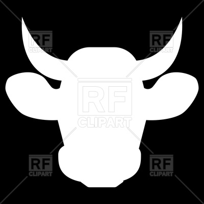 400x400 Cow Head White Silhouette Icon Vector Image Of Silhouettes