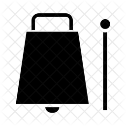256x256 Cowbell Icon Of Glyph Style