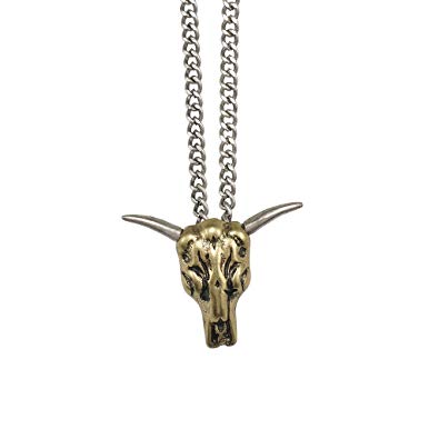 395x395 Icon Brand More Cowbell Cow Head With Horn Pendent Long Necklace