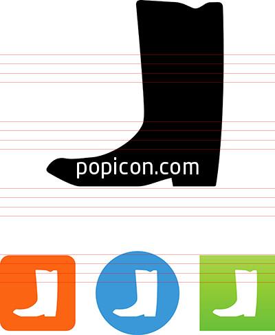 400x486 Cowboy Boot Icon