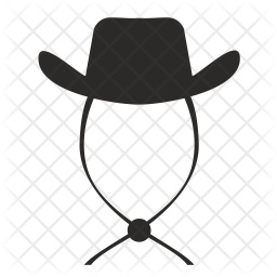 256x256 Cowboy Hat Icon Of Glyph Style