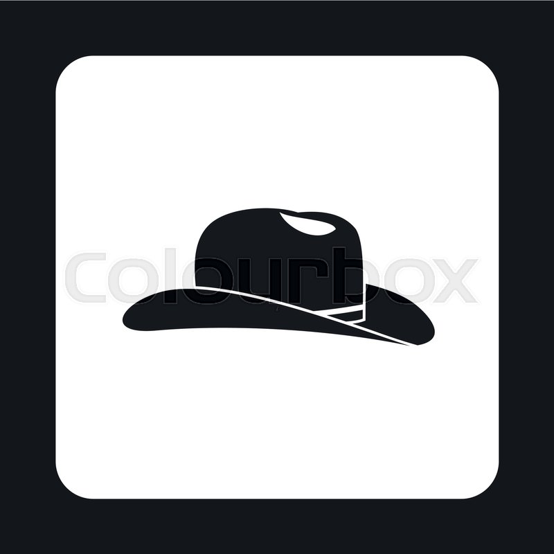 800x800 Cowboy Hat Icon In Simple Style Stock Vector Colourbox