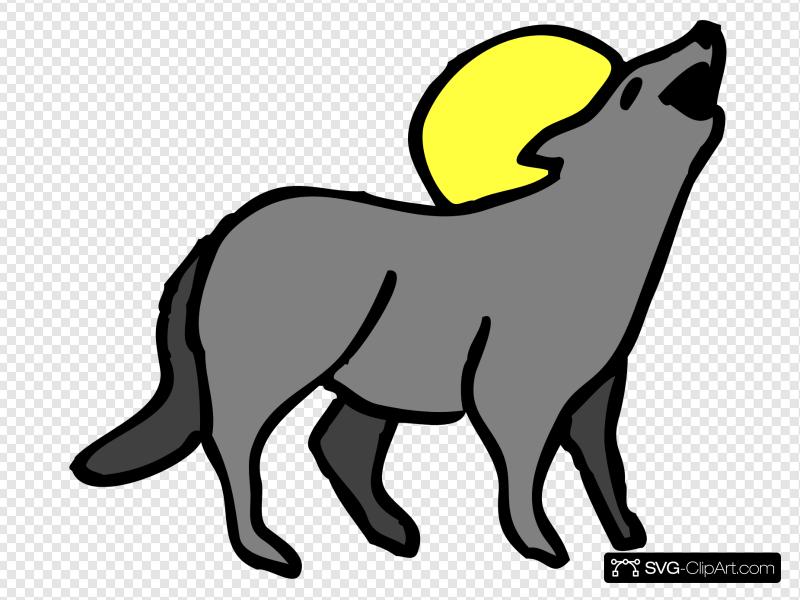 800x600 Howling Coyote Clip Art, Icon