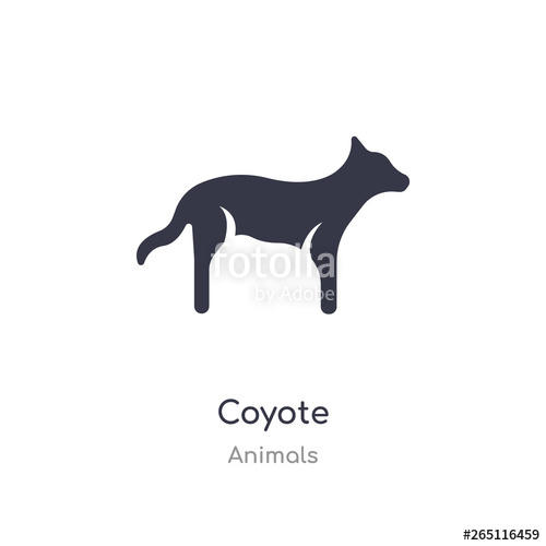 500x500 Coyote Icon Isolated Coyote Icon Vector Illustration From Animals