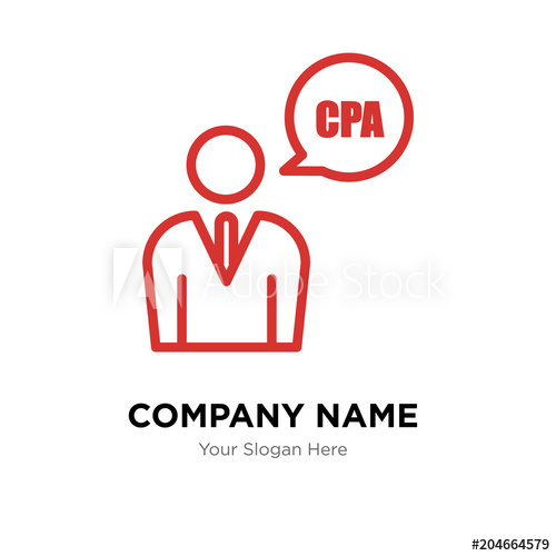 500x500 Cpa Company Logo Design Template, Colorful Vector Icon For Your