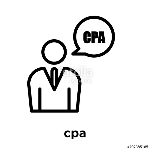 500x500 Cpa Icon Isolated On White Background Stock Image And Royalty
