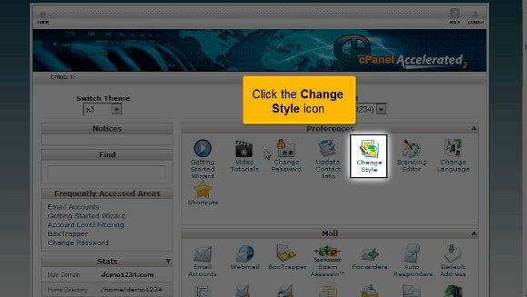 580x327 Change Your Cpanel Style