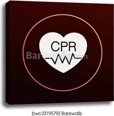 382x390 Cpr Icon, Canvas Print Barewalls Posters Prints