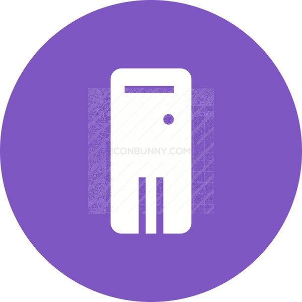 600x600 Cpu Flat Round Icon