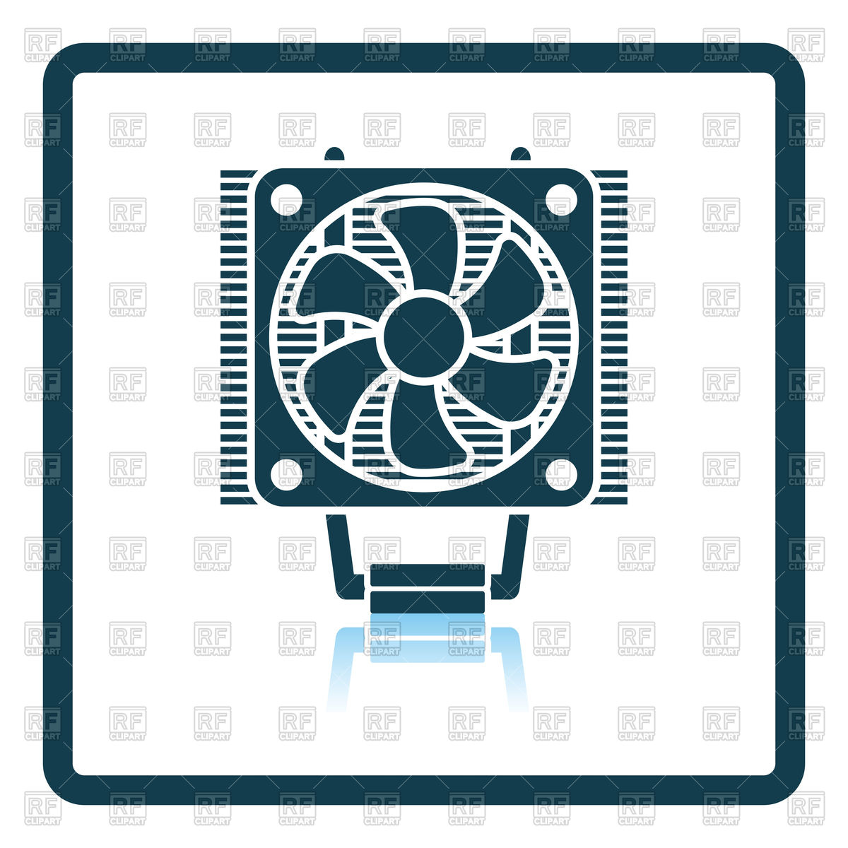 1200x1200 Shadow Reflection Design Of Cpu Fan Icon Vector Image Of Icons