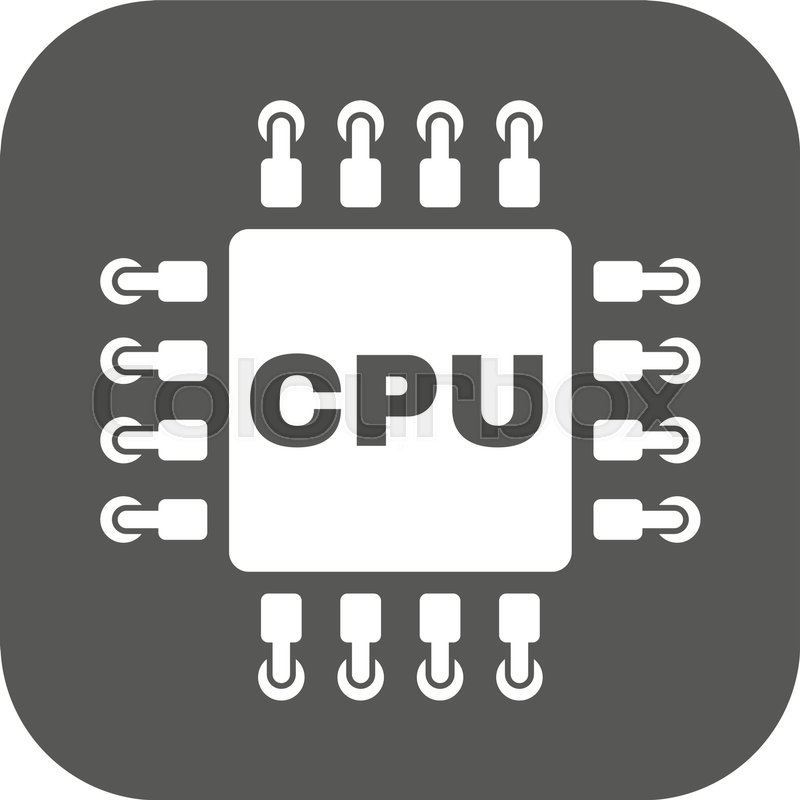 800x800 The Cpu Icon Microprocessor And Stock Vector Colourbox