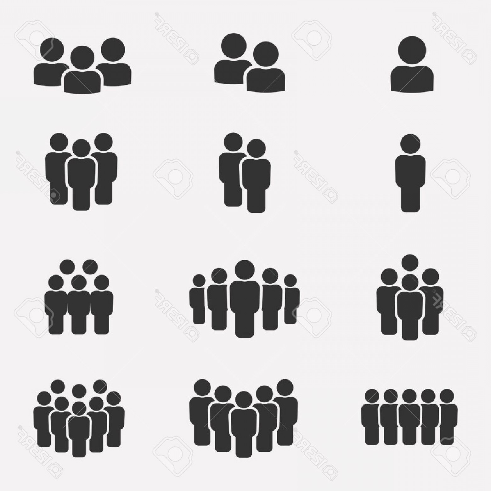 Photostock Vector Team Icon Set Group Of People Icons Isolated 1560x1560 Photostock Vector Team Icon Set Group Of People Icons Isolated