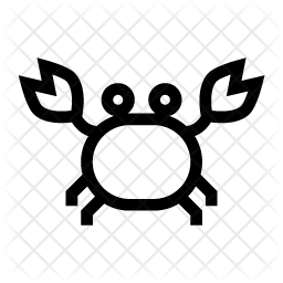 256x256 Crab Icon Of Line Style