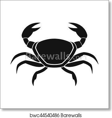 362x382 Fresh Crab Icon, Simple Style, Art Print Barewalls Posters