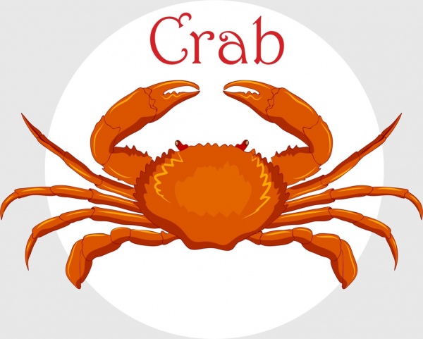 600x481 Seafood Background Red Crab Icon Decor Free Vector In Adobe