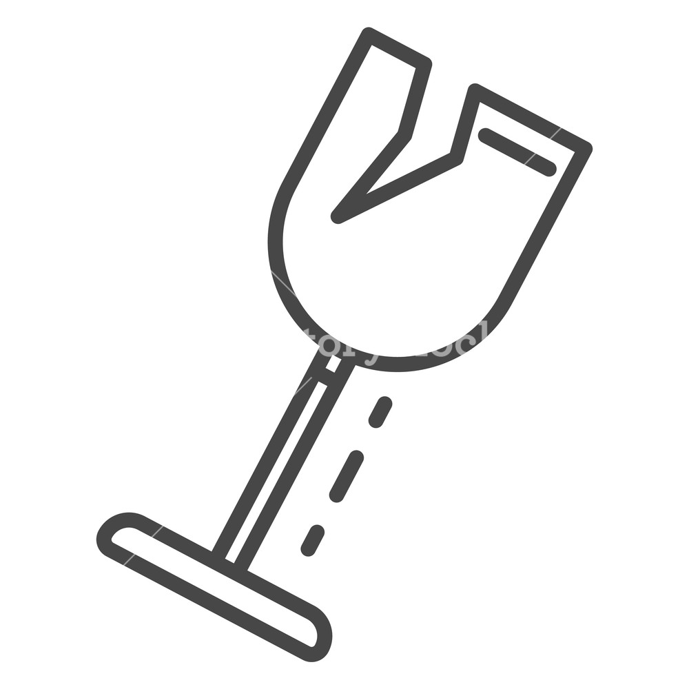 1000x1000 Crack Wine Glass Icon Outline Crack Wine Glass Vector Icon
