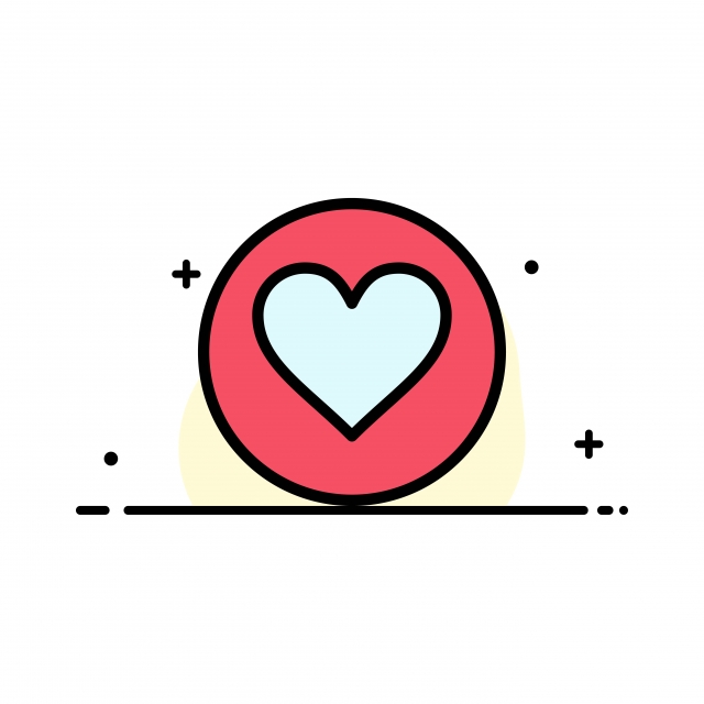 640x640 Love Heart Favorite Crack Business Flat Line Filled Icon Vec