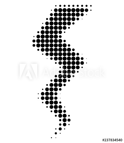 435x500 Thunder Crack Halftone Dotted Icon Halftone Array Contains Round