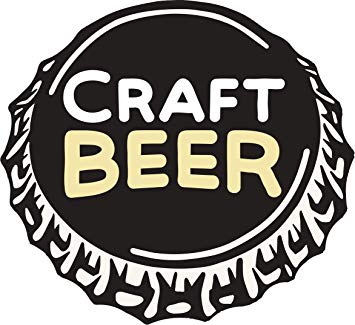 355x325 Simple Craft Beer Bottle Cap Cartoon Icon Vinyl Decal Sticker