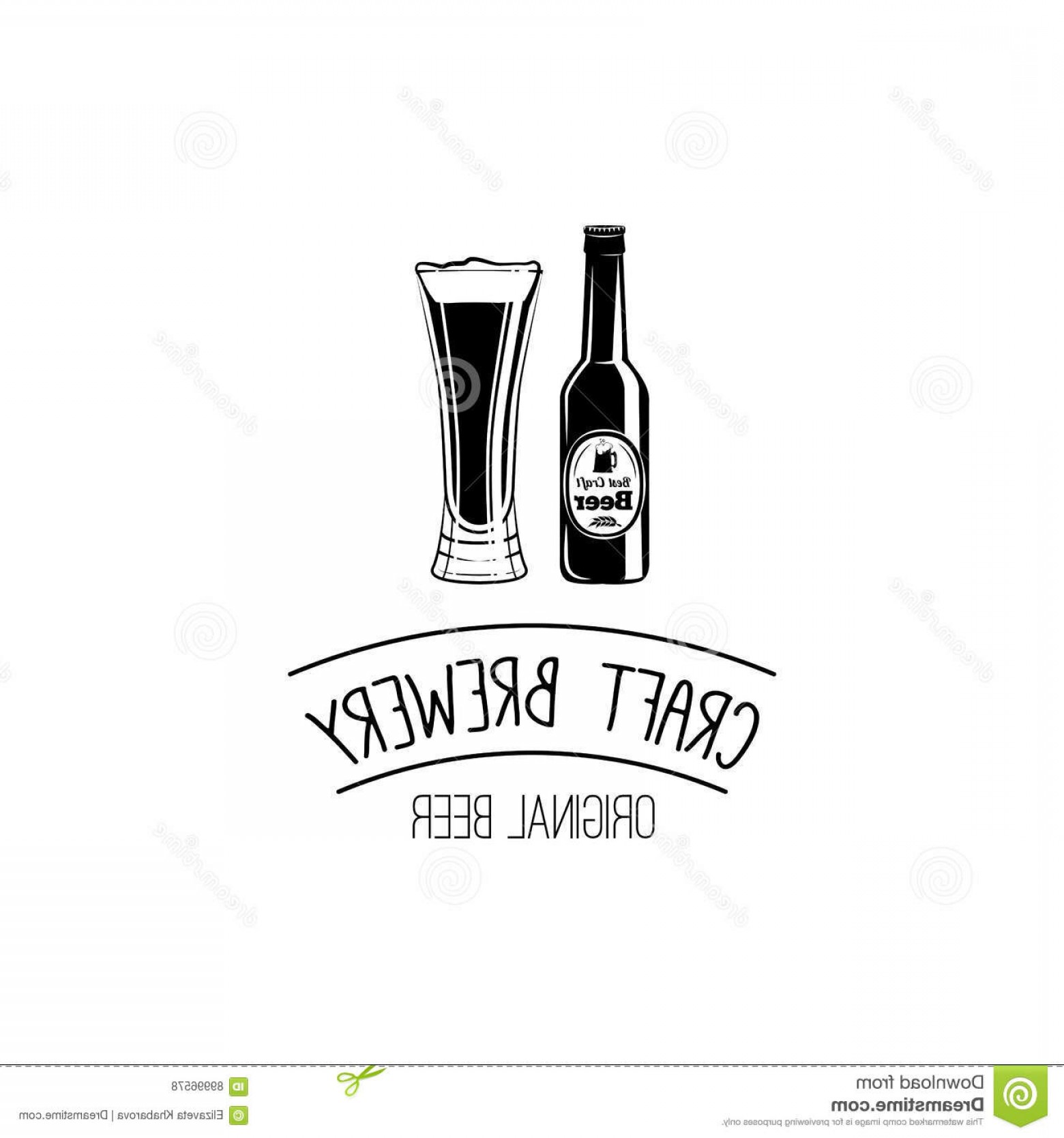 1560x1668 Stock Illustration Bottle Glass Craft Beer Icon Pub Bar Symbol