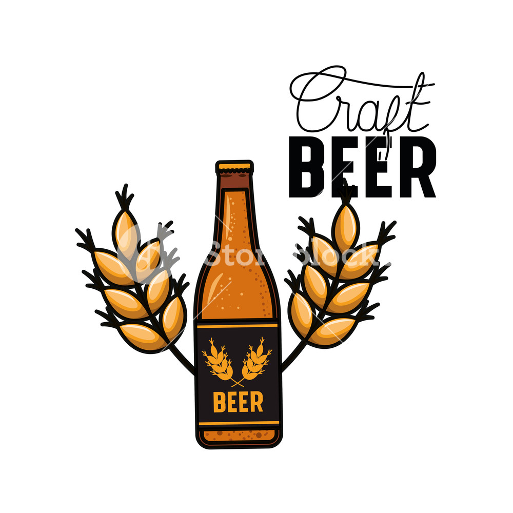 1000x1000 Craft Beer Label Isolated Icon Vector Illustration Desing Royalty