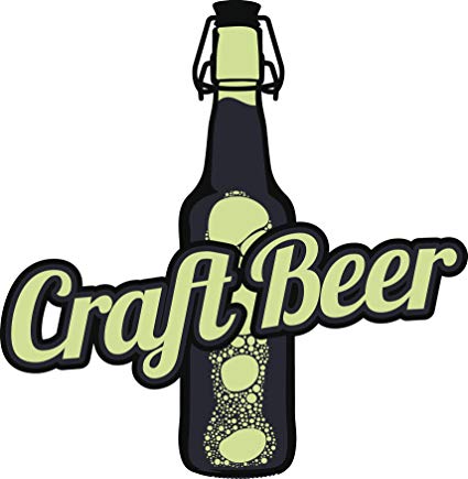 425x435 Simple Green Black Craft Beer Cartoon Icon Logo Vinyl
