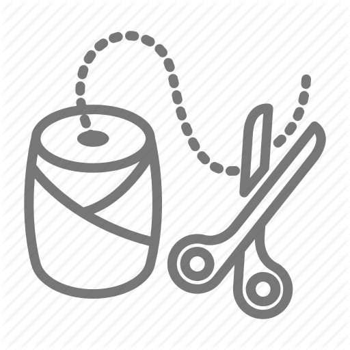 512x512 Bakers, Ball, Craft, Cut, Scissors, String, Twine Icon