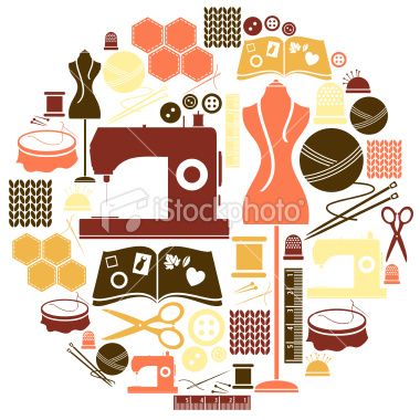 380x380 A Set Of Sewing And Craft Icons See Below For A Repeat Pattern