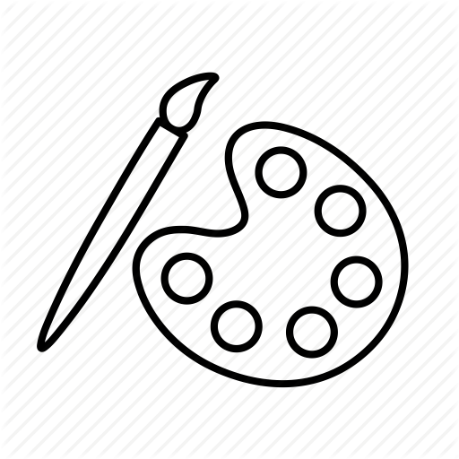 512x512 Art, Brush, Craft, Drawing, Paint, Painting, School Icon