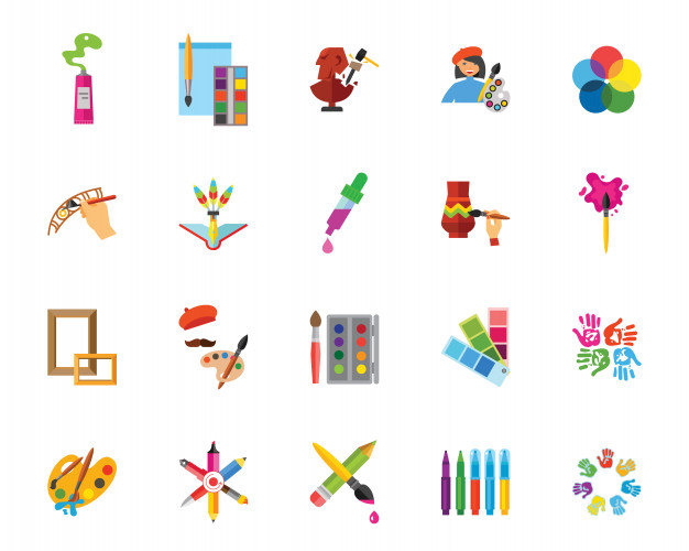 626x500 Art And Craft Icon Set Vector Free Download