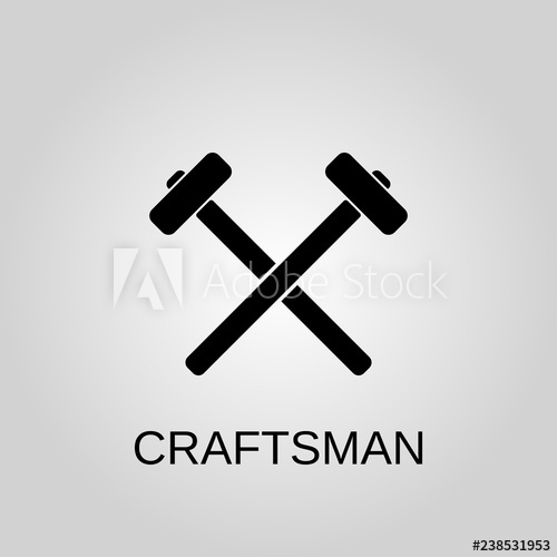 500x500 Craftsman Icon Craftsman Concept Symbol Design Stock