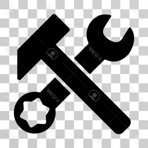 300x300 Hammer Wrench Icon Craftsman Tool Sign Symbol Vector Hammer Wrench