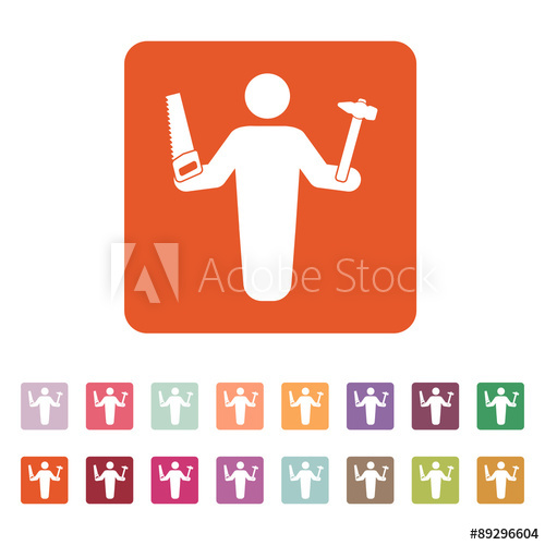 500x500 The Carpenter Avatar Icon Builder And Handyman, Craftsman Symbol