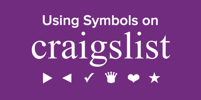 700x350 Add Html Symbols To Your Craigslist Ad Titles