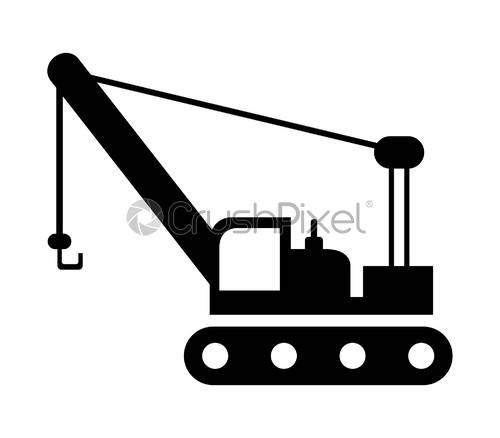 500x438 Crane Icon, Stock Vector Crushpixel