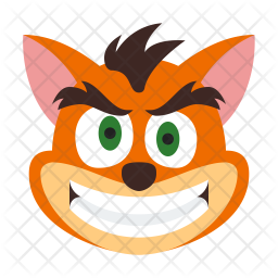 256x256 Crash Bandicoot Icon Of Flat Style