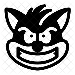 256x256 Crash Bandicoot Icon Of Glyph Style
