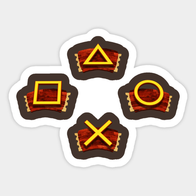 630x630 Playstation Button Icons Crash Bandicoot Style