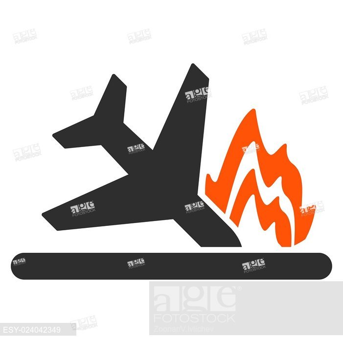 701x700 Airplane Crash Icon, Stock Photo, Picture And Low Budget Royalty