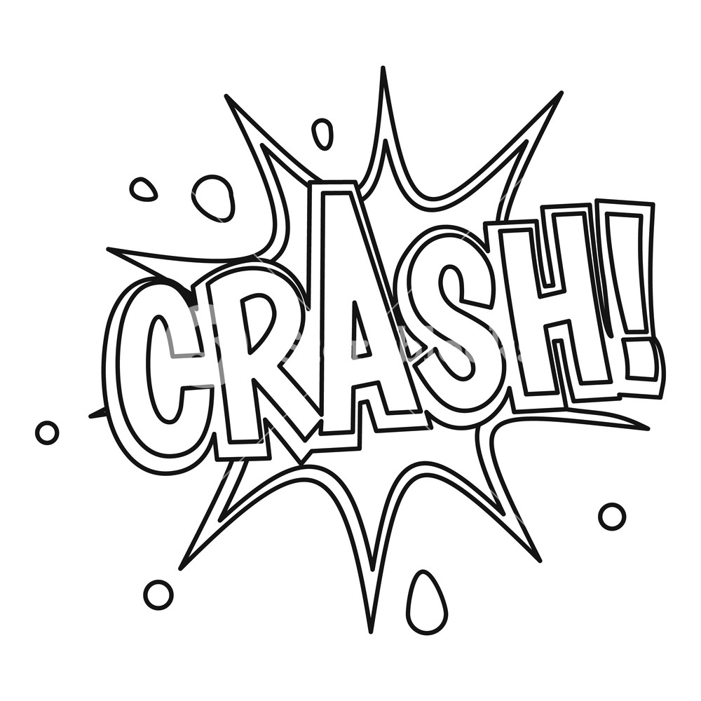 1000x1000 Crash, Explosion Bubble Icon Outline Illustration Of Crash