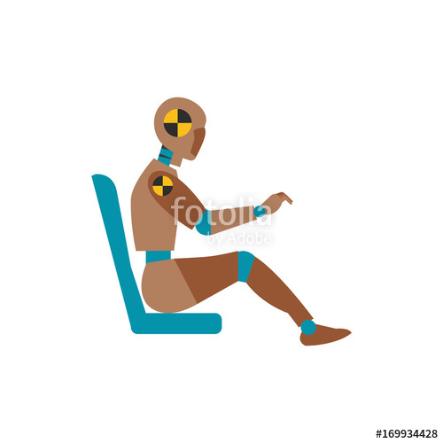 500x500 Crash Test Dummy In Seat Icon Stock Image And Royalty Free Vector