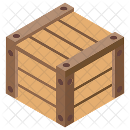 256x256 Crate Icon Of Isometric Style