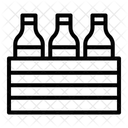 256x256 Milk Crate Icon Of Line Style