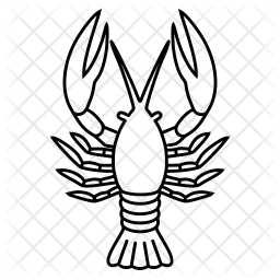 256x256 Crawfish Icon Of Line Style