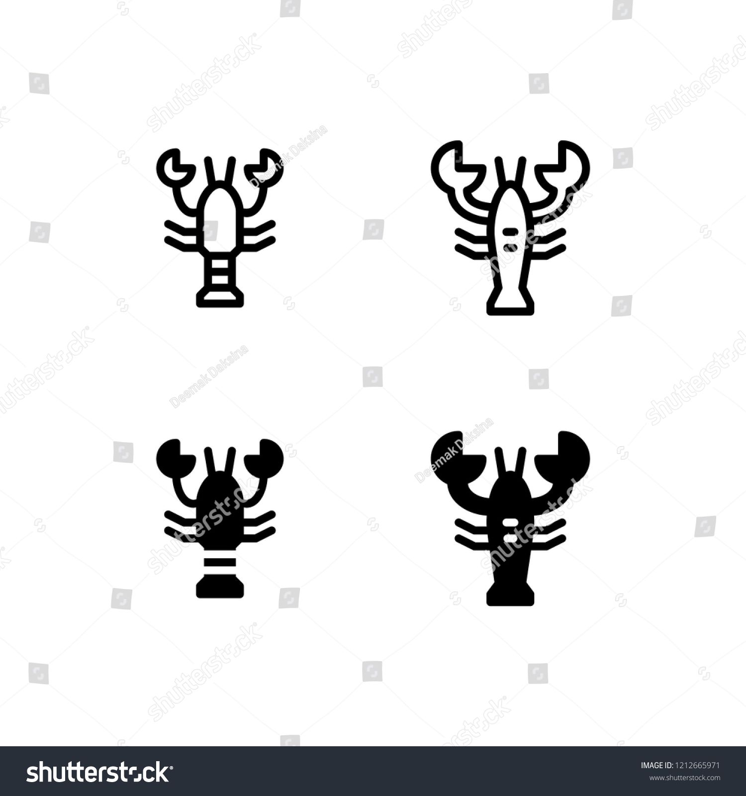 1500x1600 Lobster Icon Design Lobster, Seafood, Crawfish, Crayfish