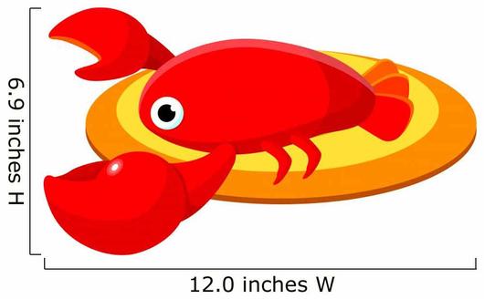 530x328 Vector Icon Crawfish Wall Decal