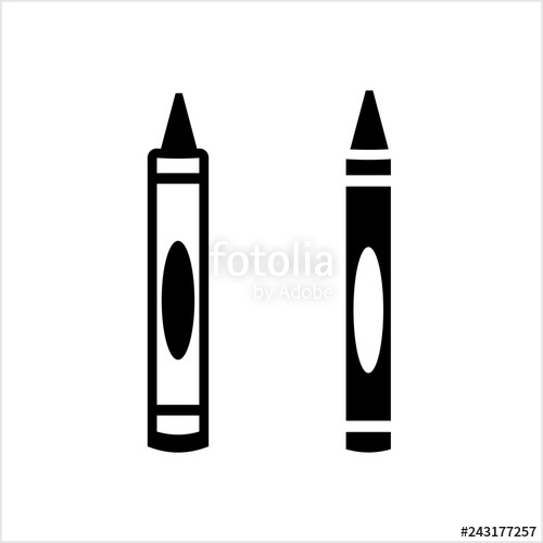 500x500 Crayon Icon, Drawing Crayon Stock Image And Royalty Free Vector