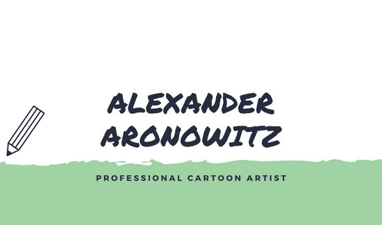 550x324 Green Pencil Icon And Crayon Line Artist Business Card