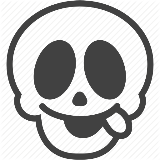 512x512 Careless, Crazy, Face, Skull, Smile, Smiley, Tongue Icon
